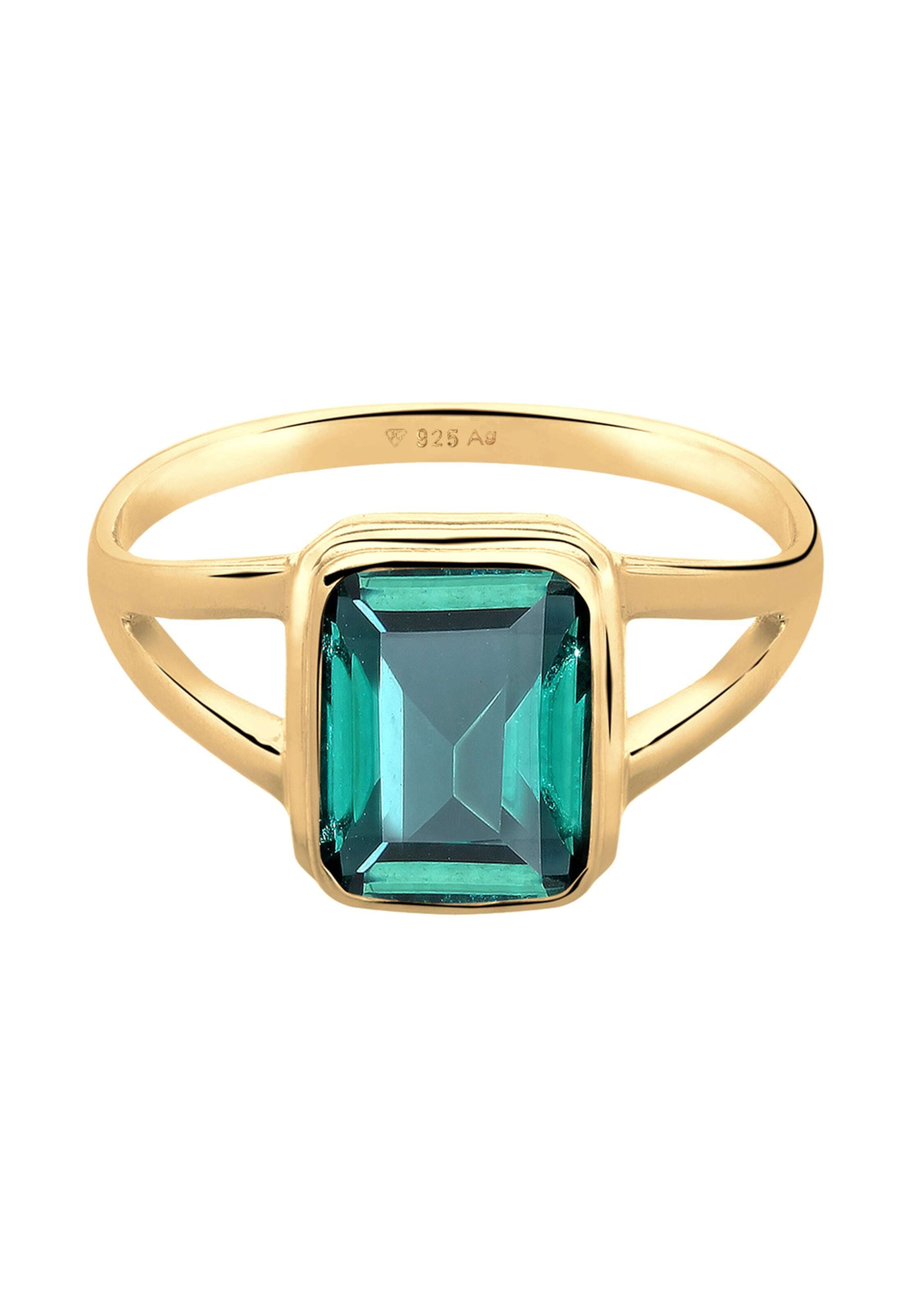 ELLI Prsten zlatá / smaragdová