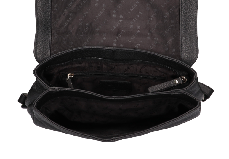 Dámský kožený batoh Lagen - černý