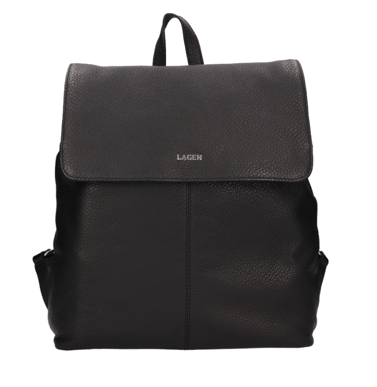 Dámský kožený batoh Lagen - černý