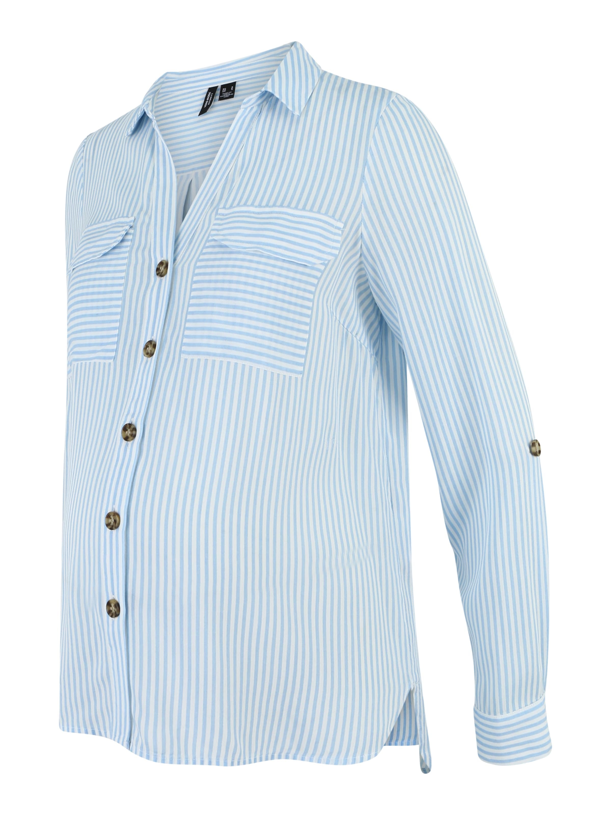Vero Moda Maternity Halenka VMMBumpy světlemodrá / bílá