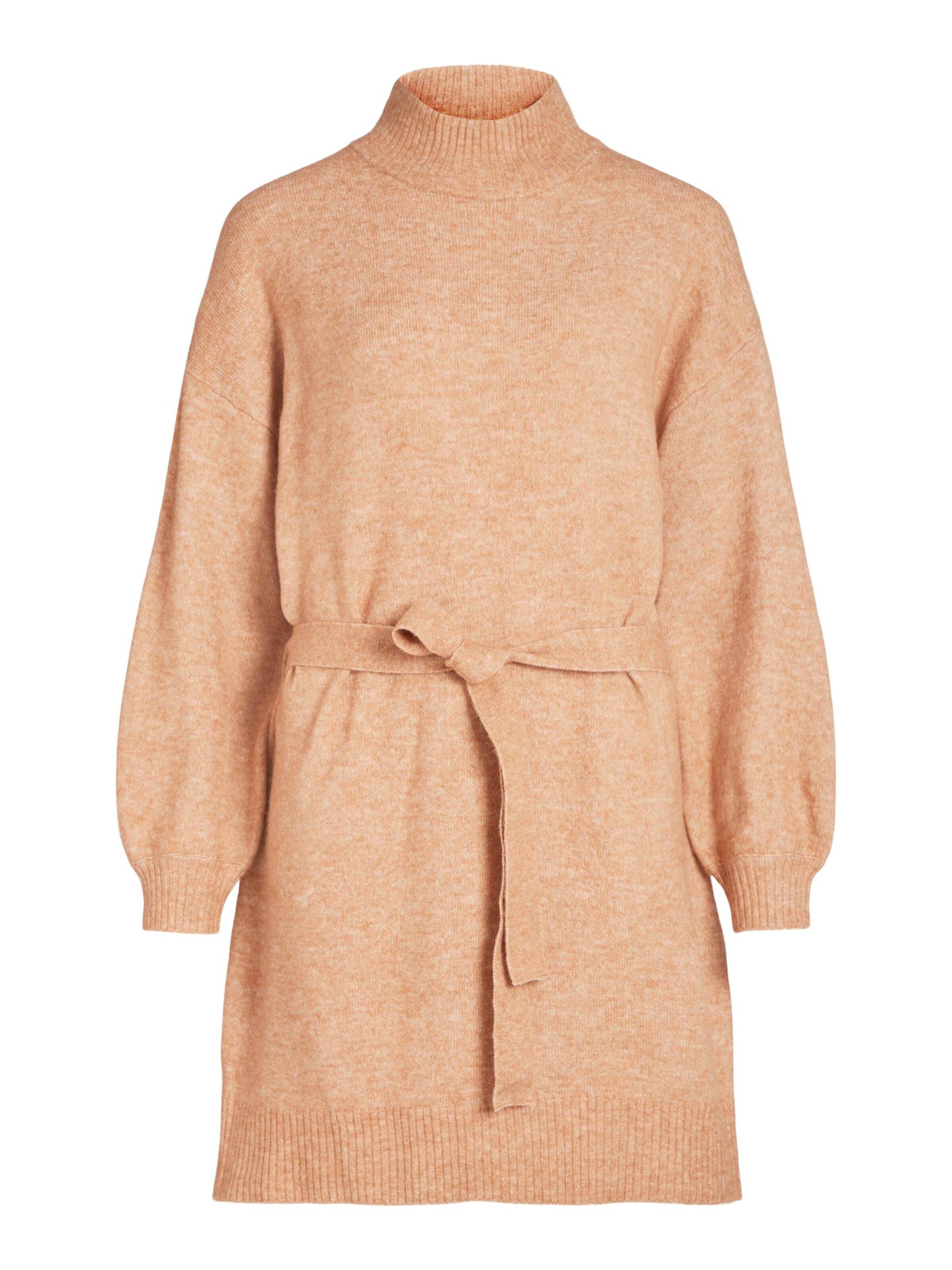 VILA Úpletové šaty 'EVAH' karamelová