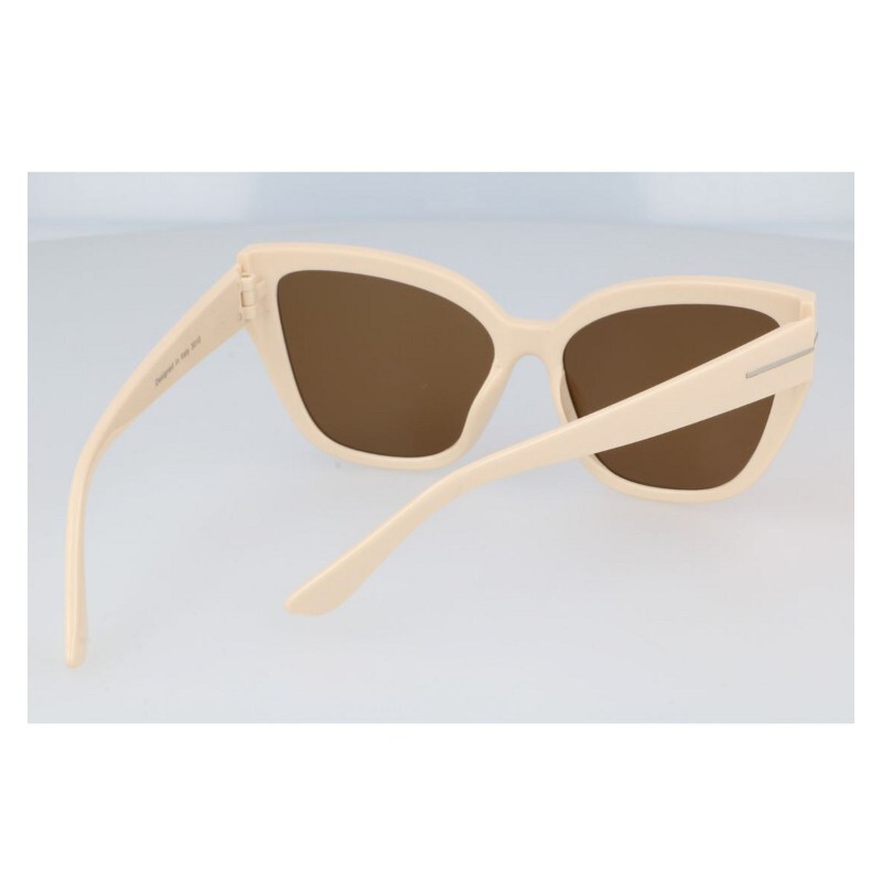 Sunmania Bílé kočičí oversize brýle "Private"