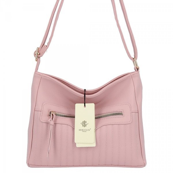 Dámská kabelka listonoška Herisson pudrová růžová 1052L2089
