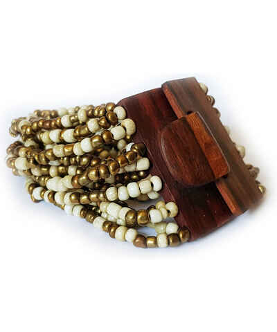 Dřevěné dámské náramky Touch of Bali / wood&beads - GLAMI.cz