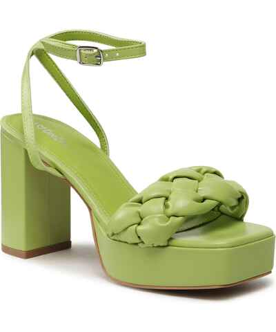 Zelené, letní dámské boty na podpatku | 460 kousků - GLAMI.cz