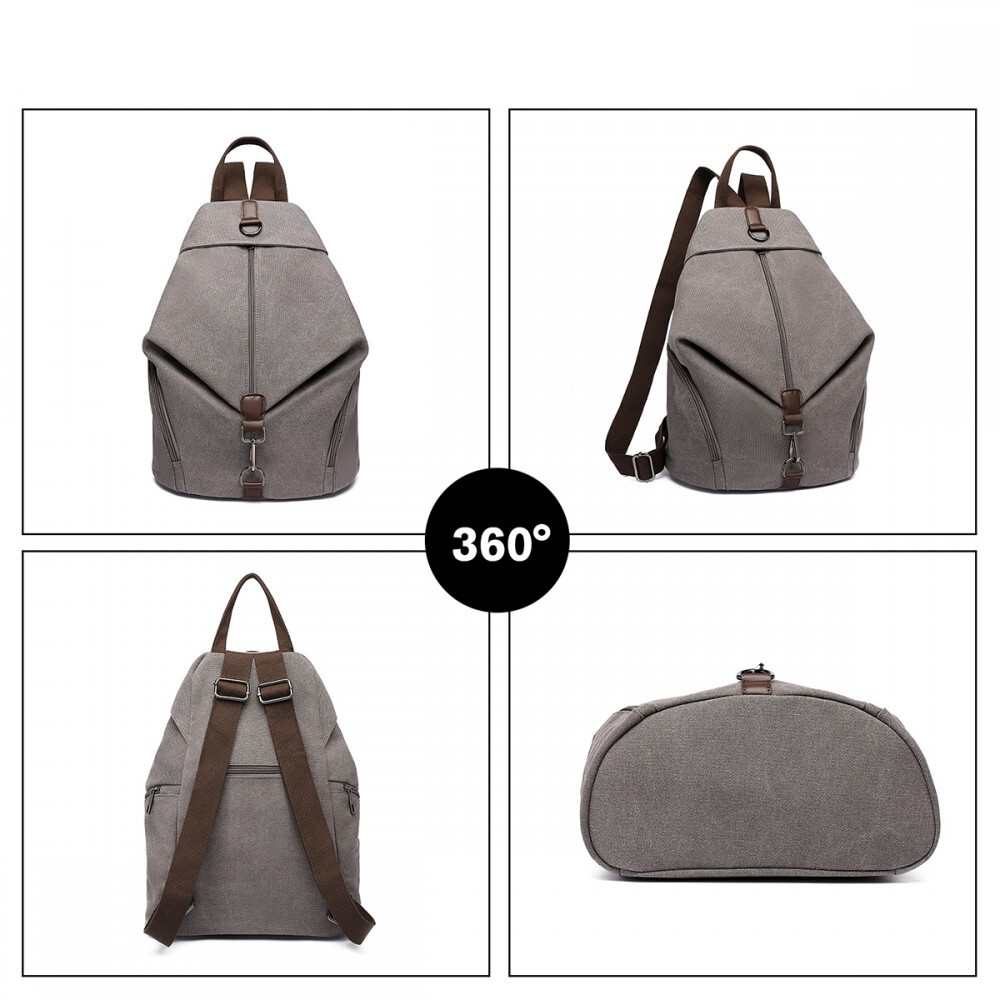 Kono plátěný batoh canvas 10 l šedý EB2044