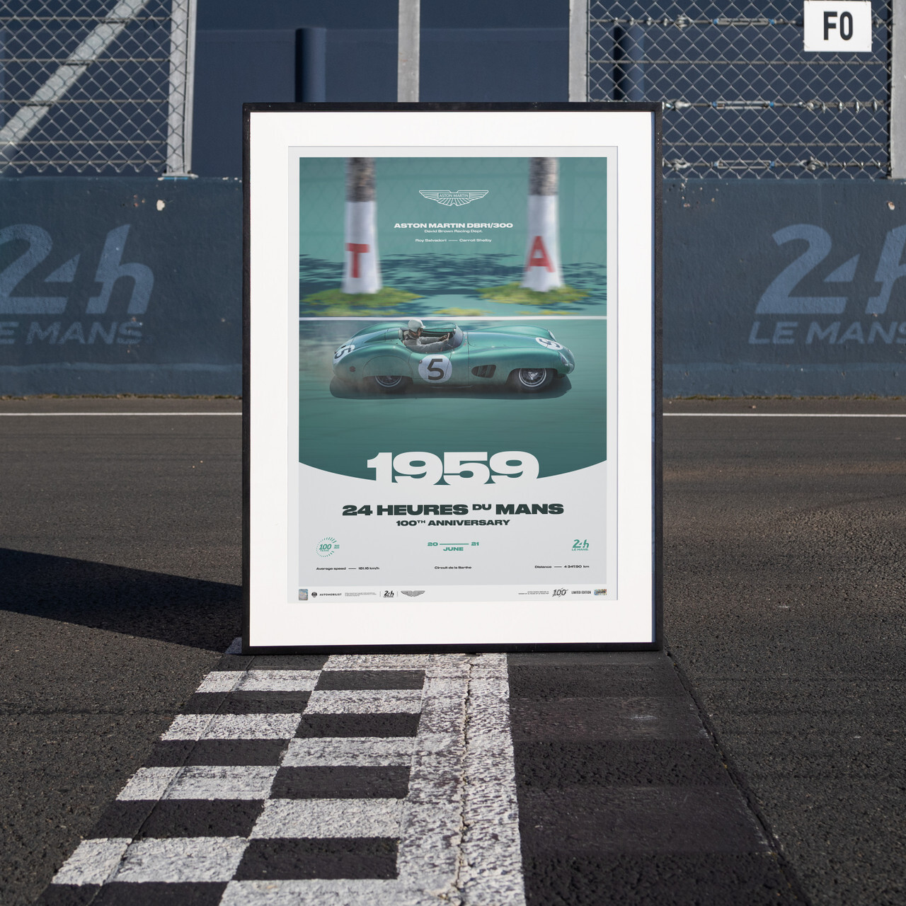 Automobilist Posters Aston Martin DBR1/300 24h Le Mans 100th