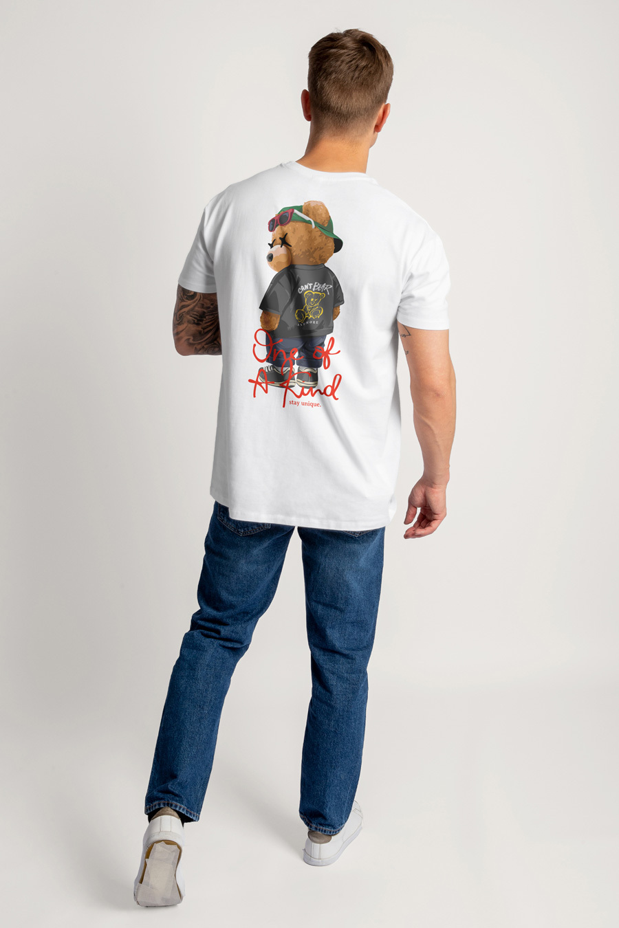 Tričko, Barva Bílá, s Potiskem One Of A Kind Teddy