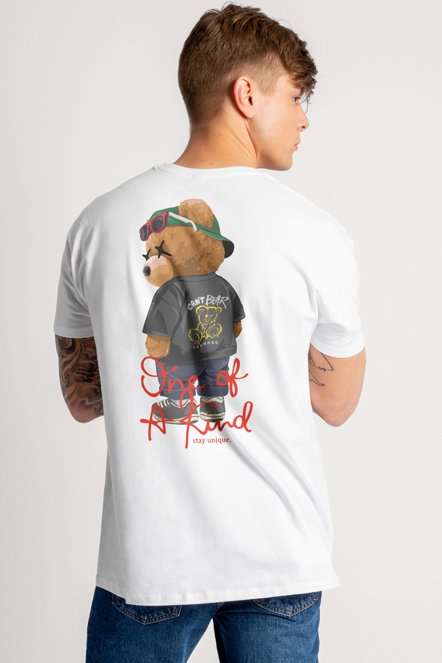 Tričko, Barva Bílá, s Potiskem One Of A Kind Teddy