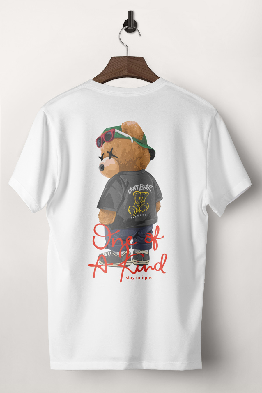 Tričko, Barva Bílá, s Potiskem One Of A Kind Teddy