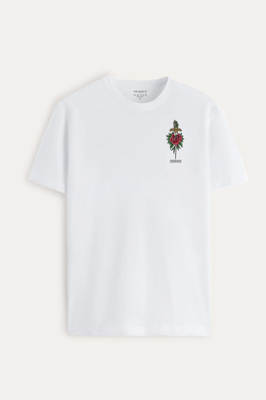 Tričko, Barva Bílá, s Potiskem No Regrets