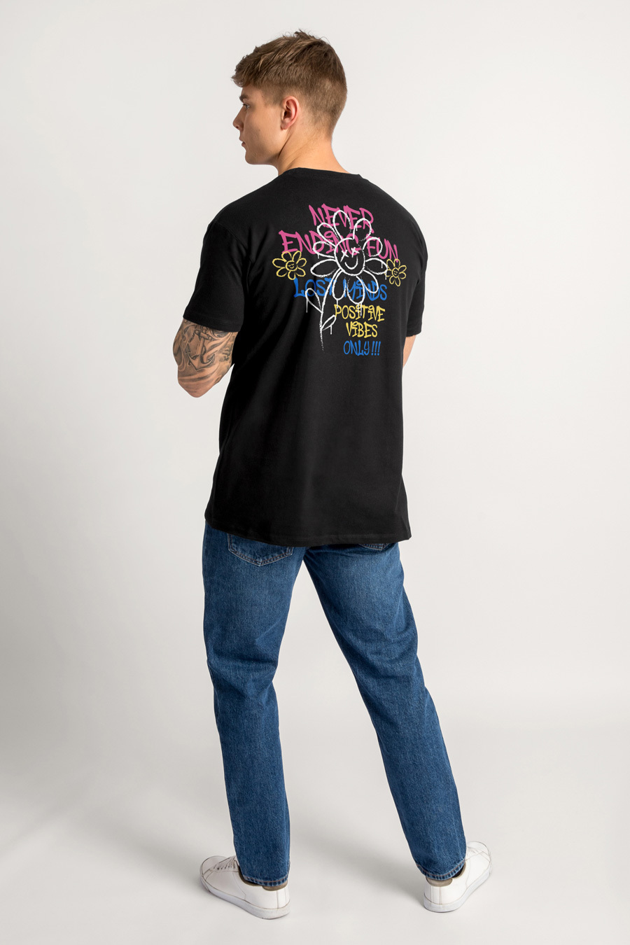 Tričko, Barva Černá, s Potiskem Graffiti Fun