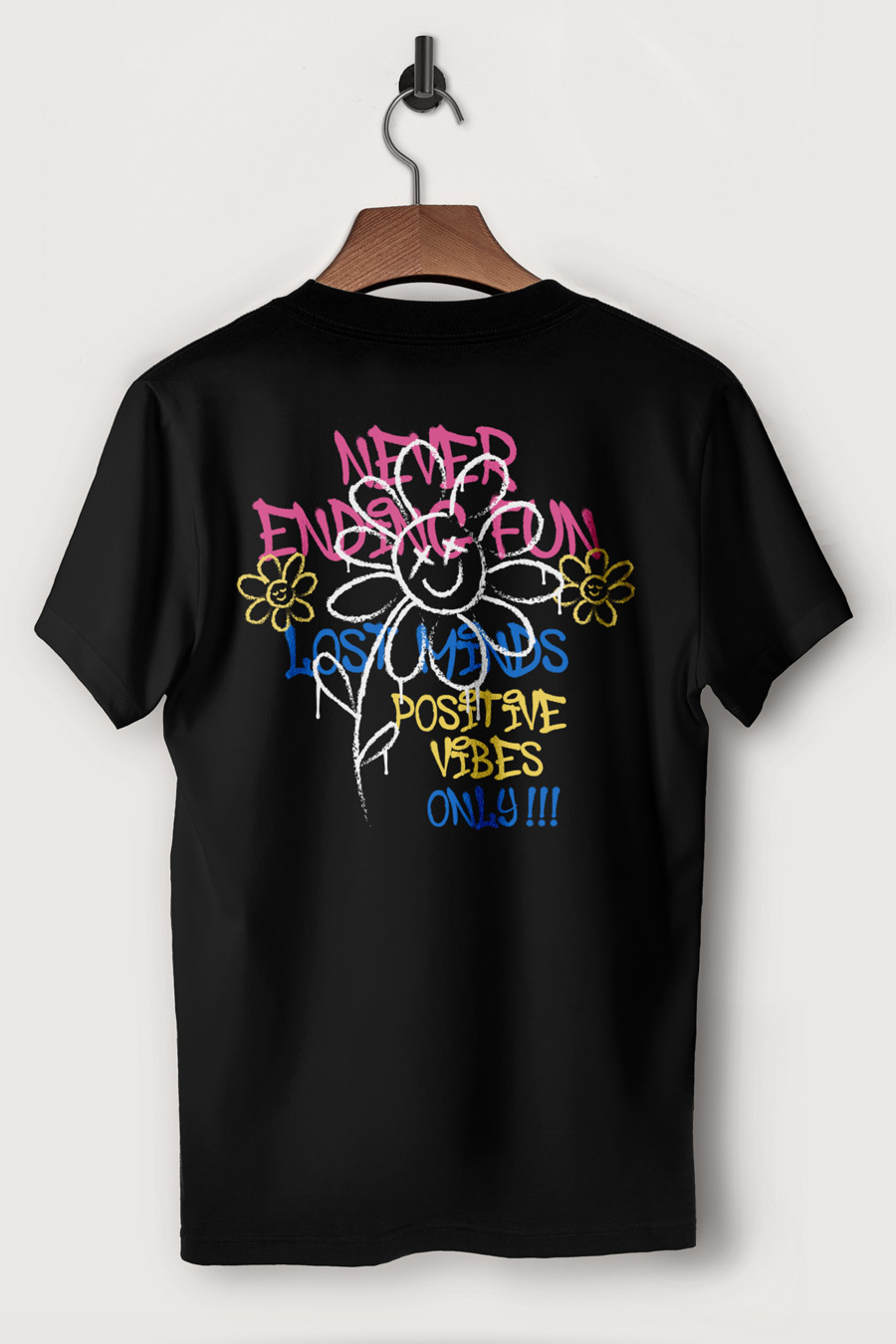 Tričko, Barva Černá, s Potiskem Graffiti Fun