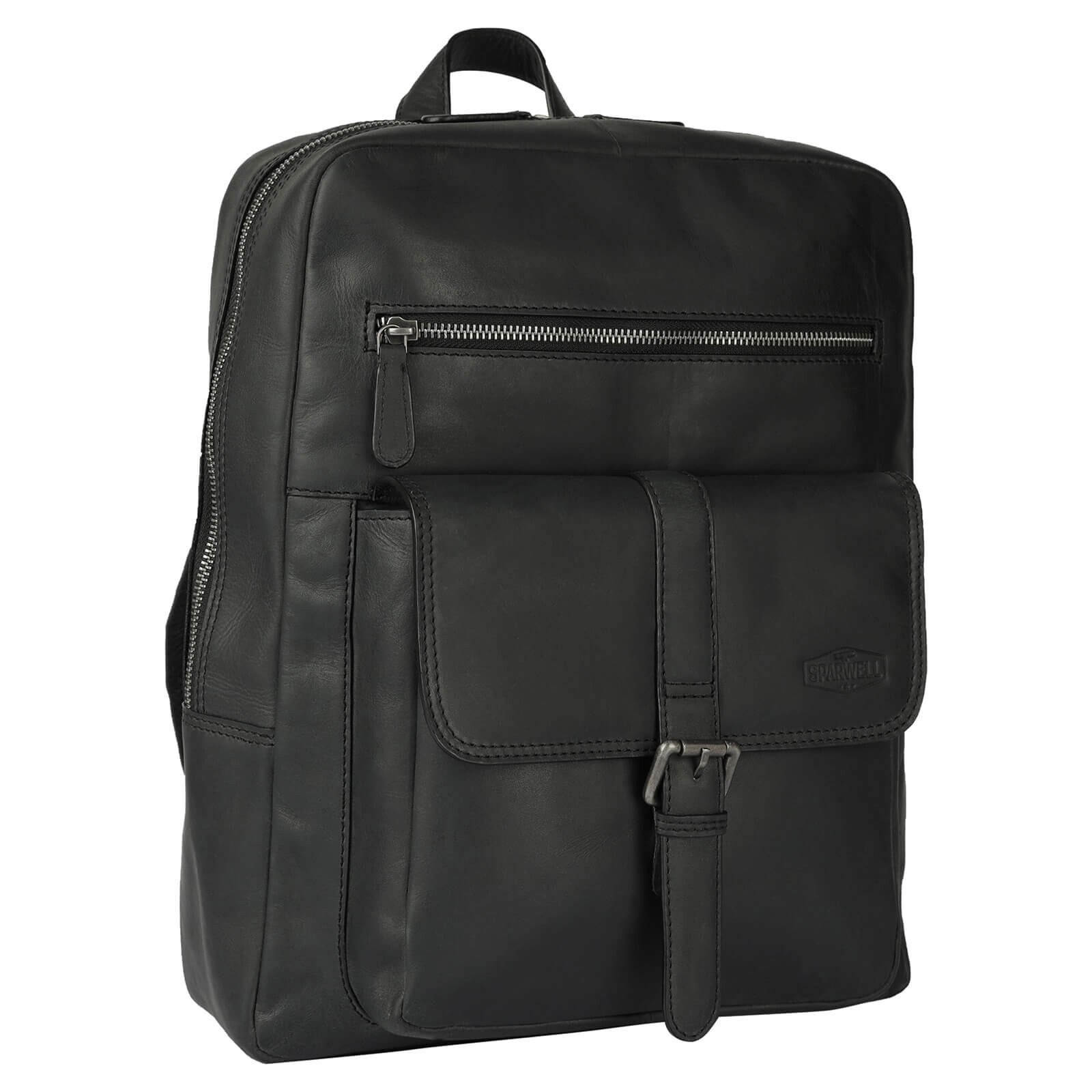 Kožený batoh Sparwell London - černá