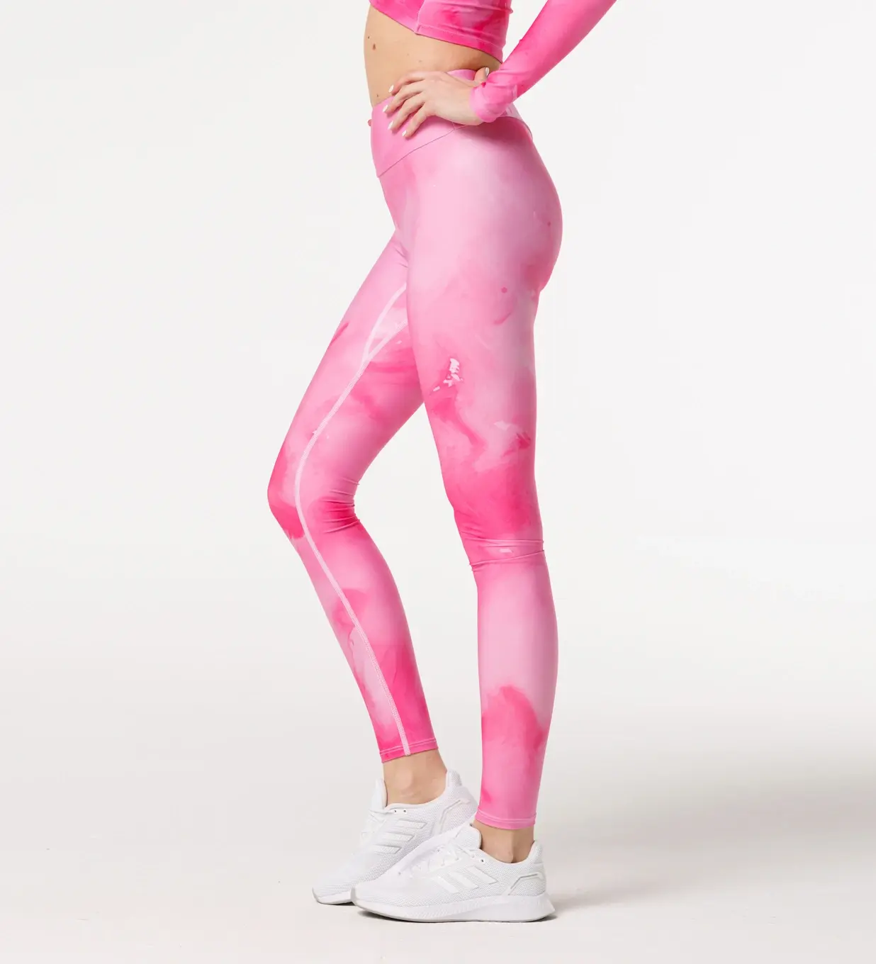 Bittersweet Paris Pink Revolution dámské legíny se středním pasem