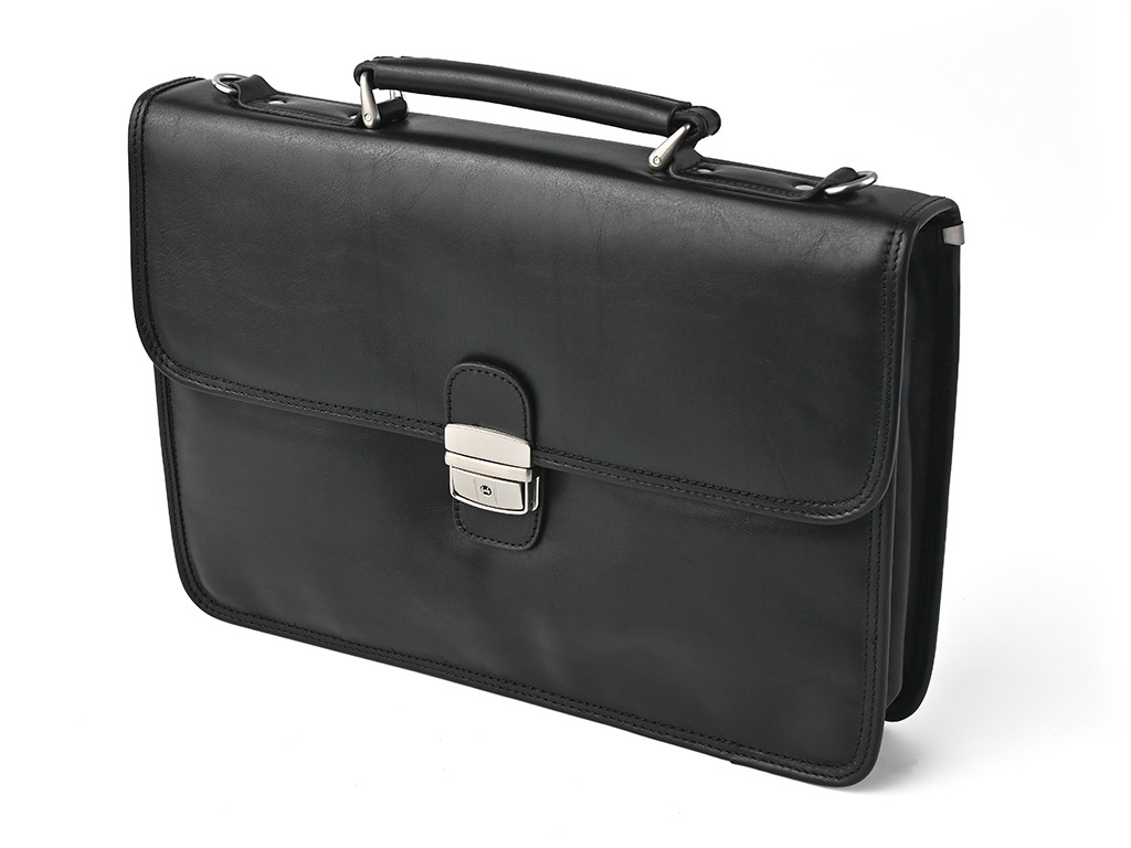Nivasaža Kožená aktovka KAT31025-B černá