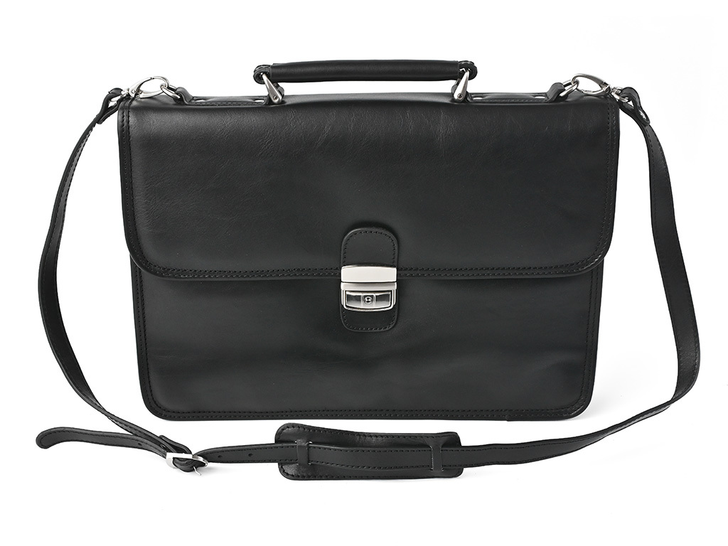 Nivasaža Kožená aktovka KAT31025-B černá