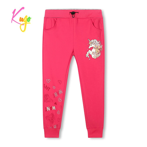 DÍVČÍ TEPLÁKY růžové Kugo TM7231