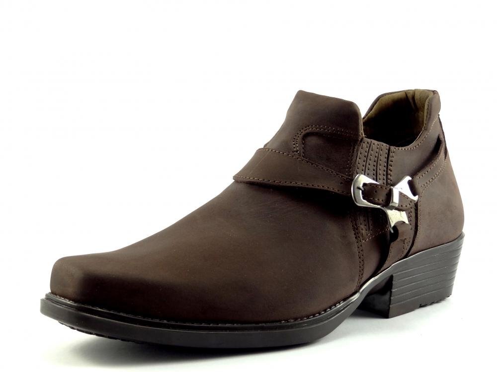 Selma westernové boty na motorku na koně nízká 1026 crazy horse brown