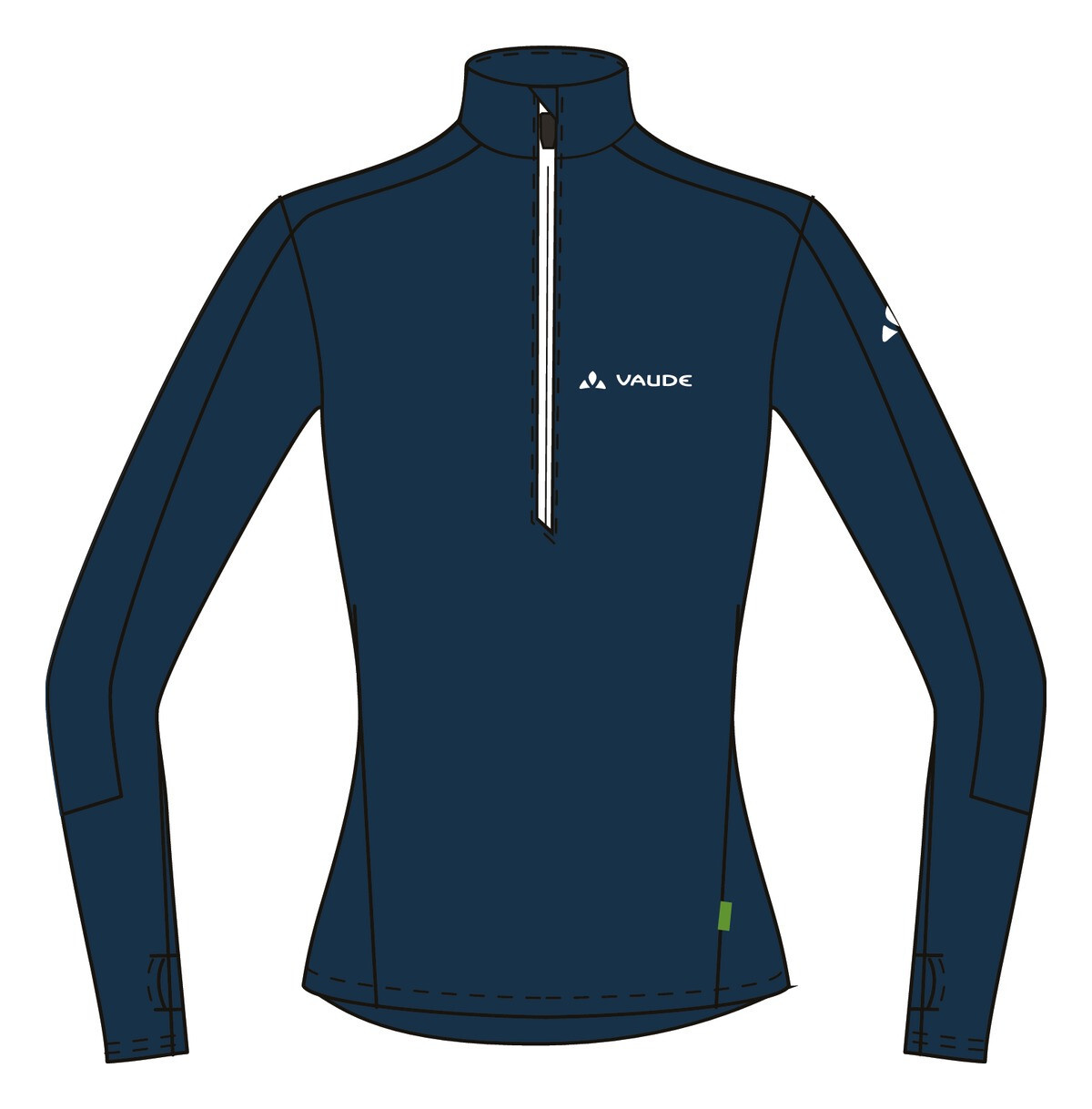 Vaude Livigno Halfzip II, dámský pulovr, tmavě modrá dark sea