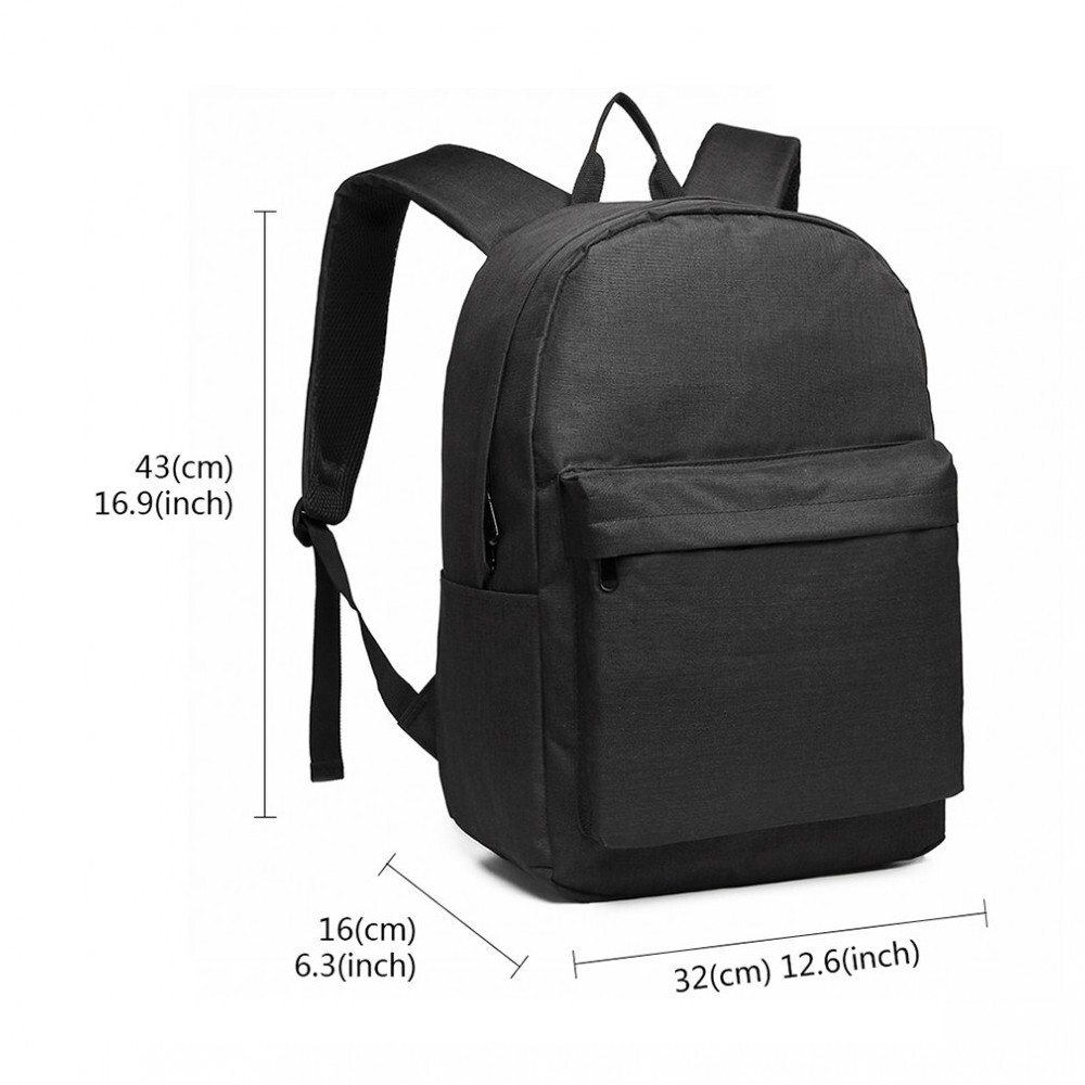 Konofactory Černý lehký batoh do školy "Basic"