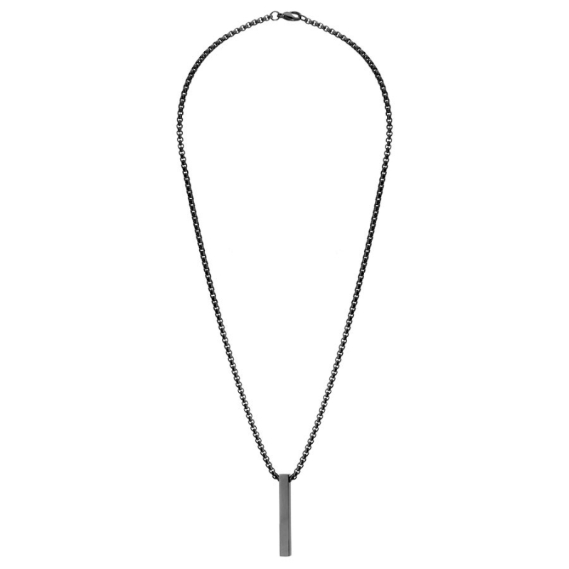 Manoki Pánský ocelový náhrdelník Alessio Black