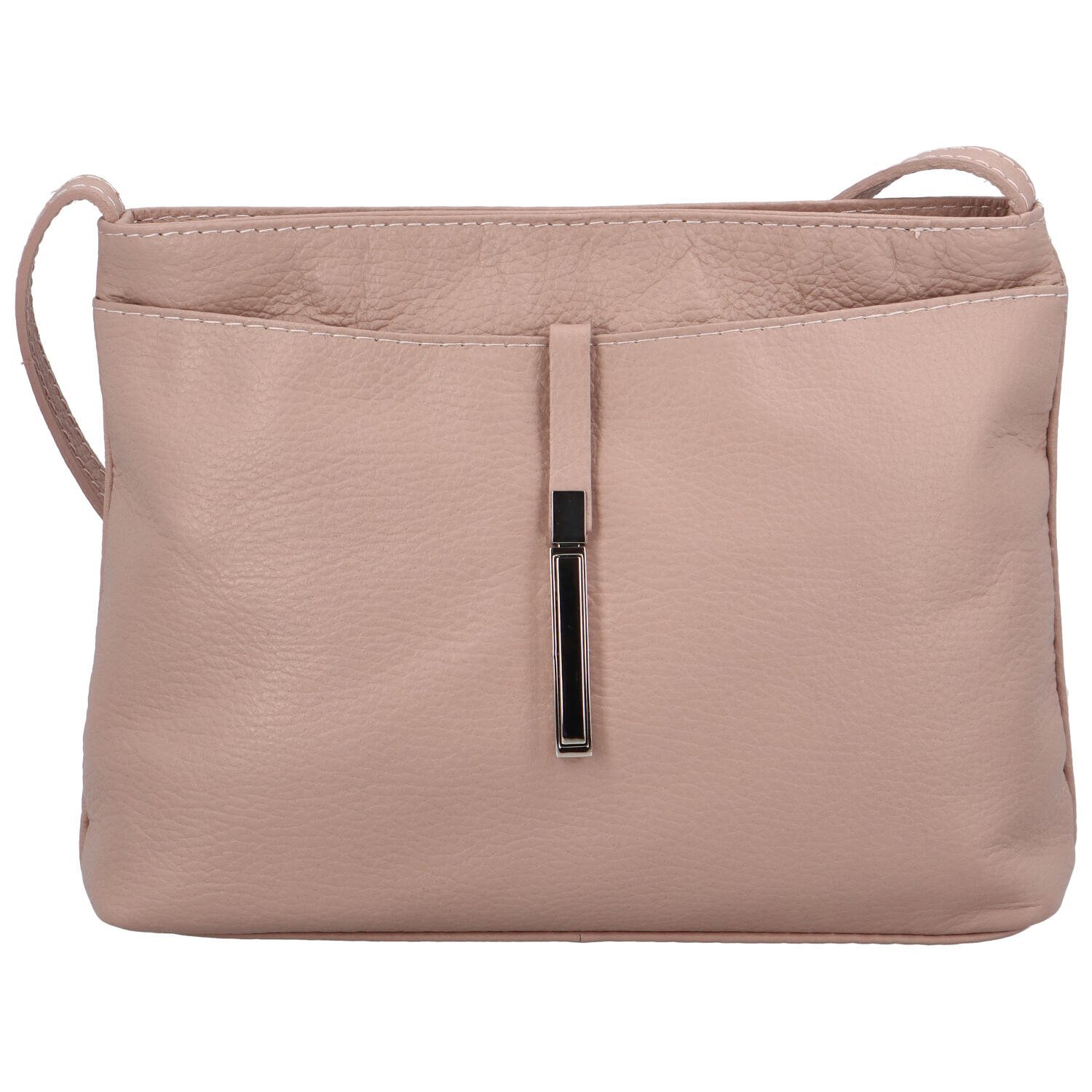 Delami Vera Pelle Trendy dámská malá kožená crossbody Simona, tělová