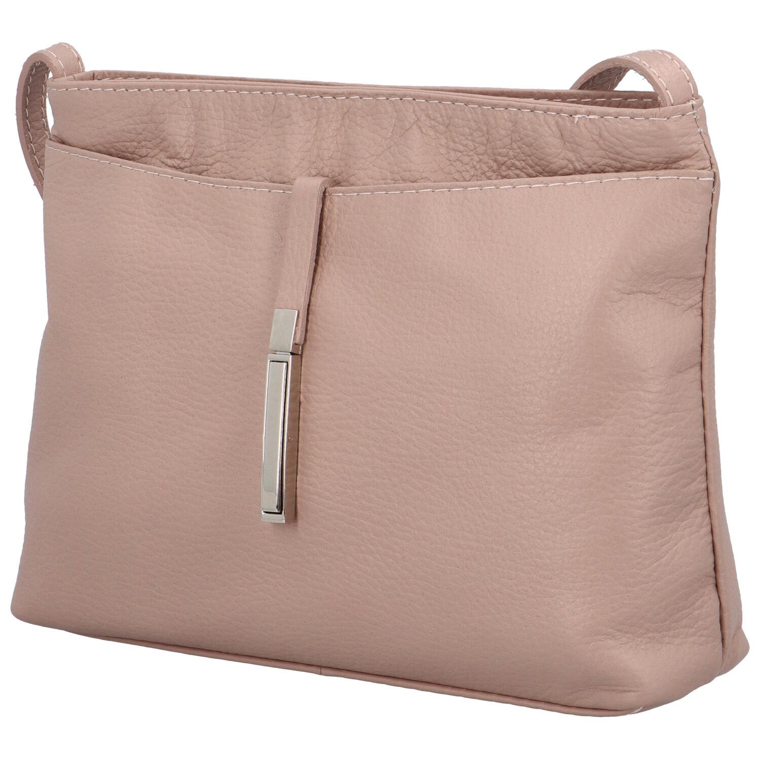 Delami Vera Pelle Trendy dámská malá kožená crossbody Simona, tělová