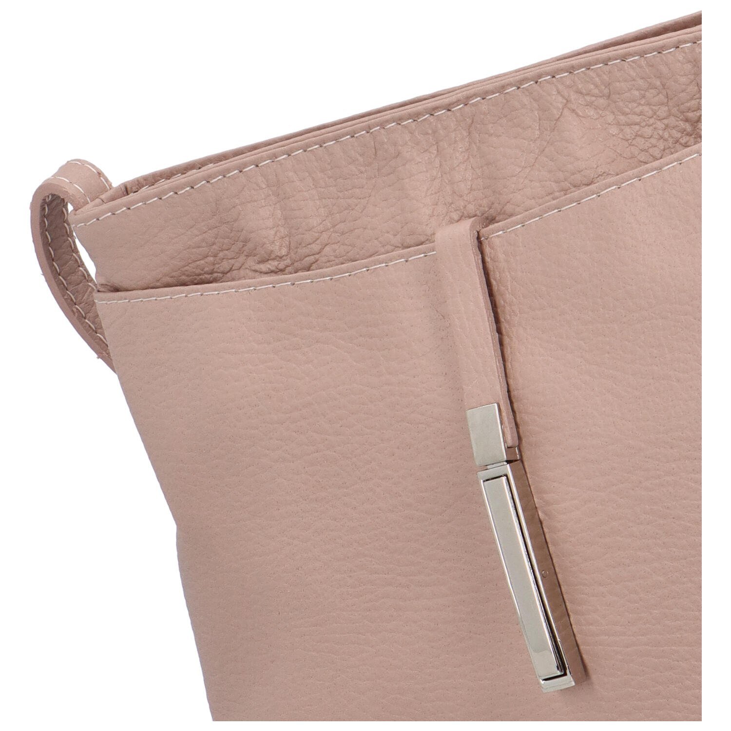 Delami Vera Pelle Trendy dámská malá kožená crossbody Simona, tělová