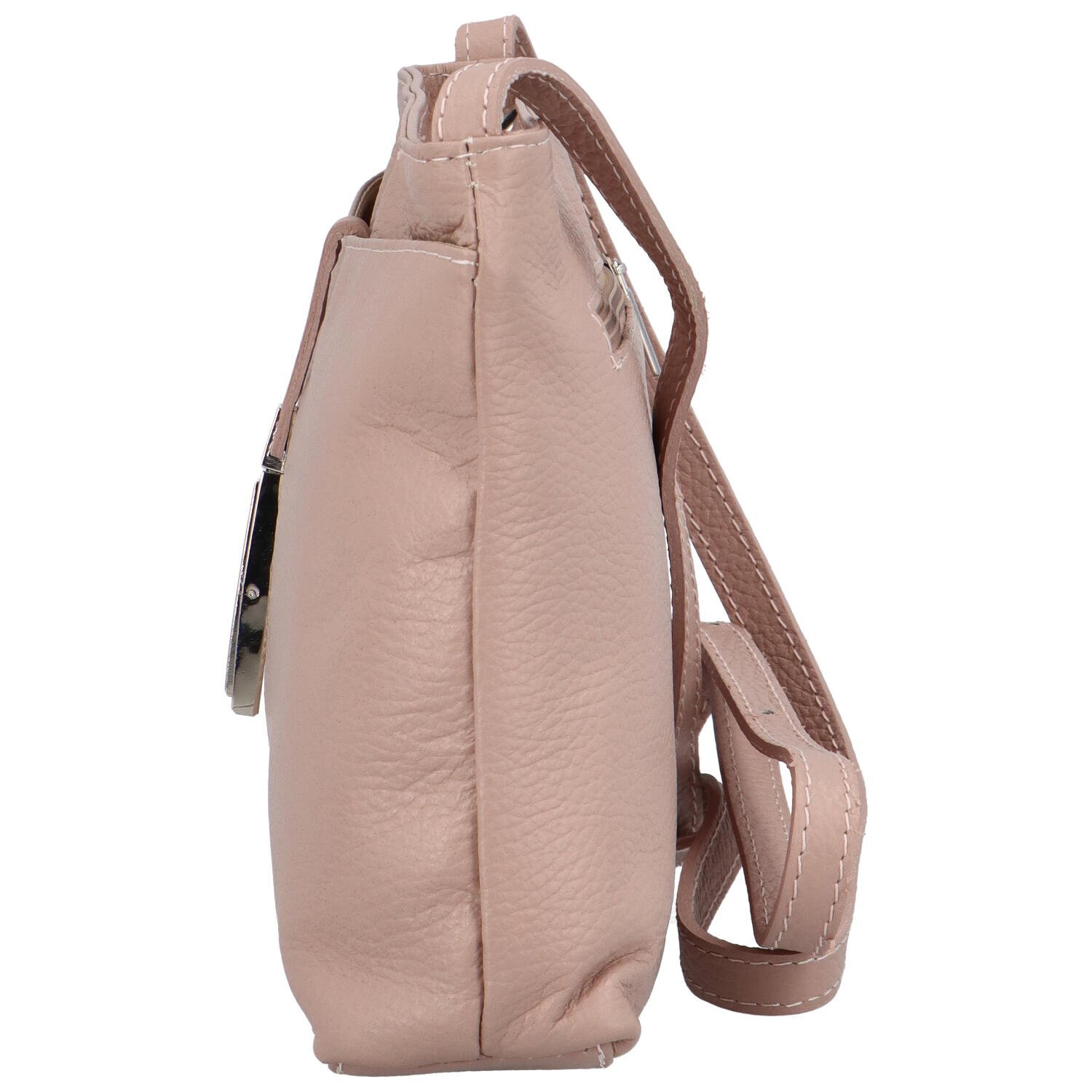 Delami Vera Pelle Trendy dámská malá kožená crossbody Simona, tělová
