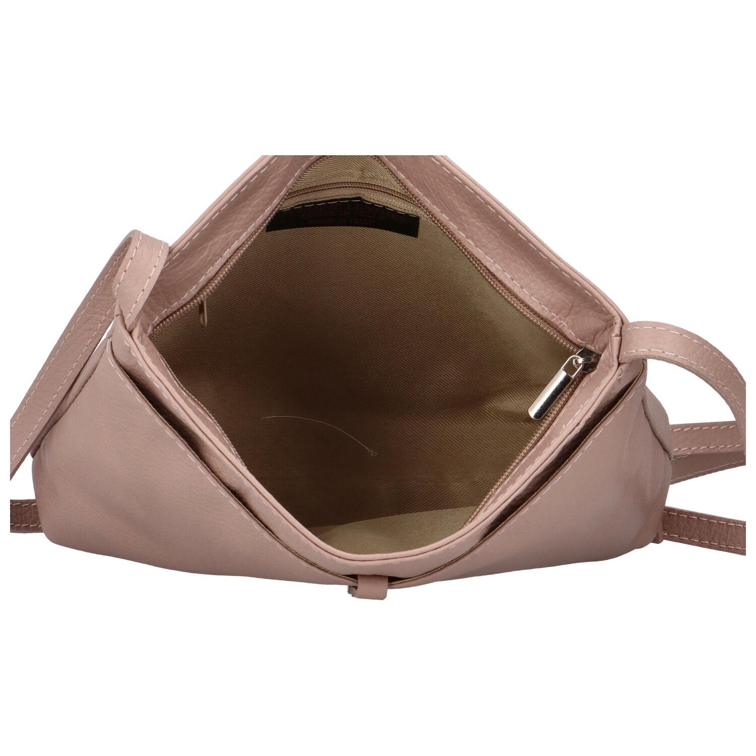 Delami Vera Pelle Trendy dámská malá kožená crossbody Simona, tělová