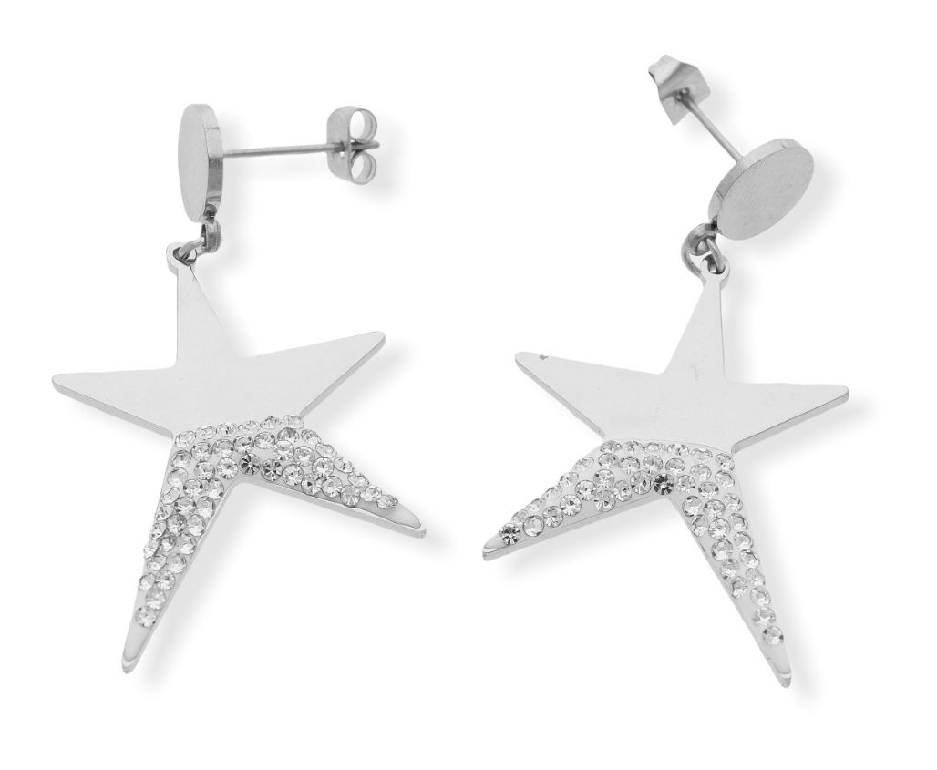 Ewena Náušnice hvězda z chirurgické oceli