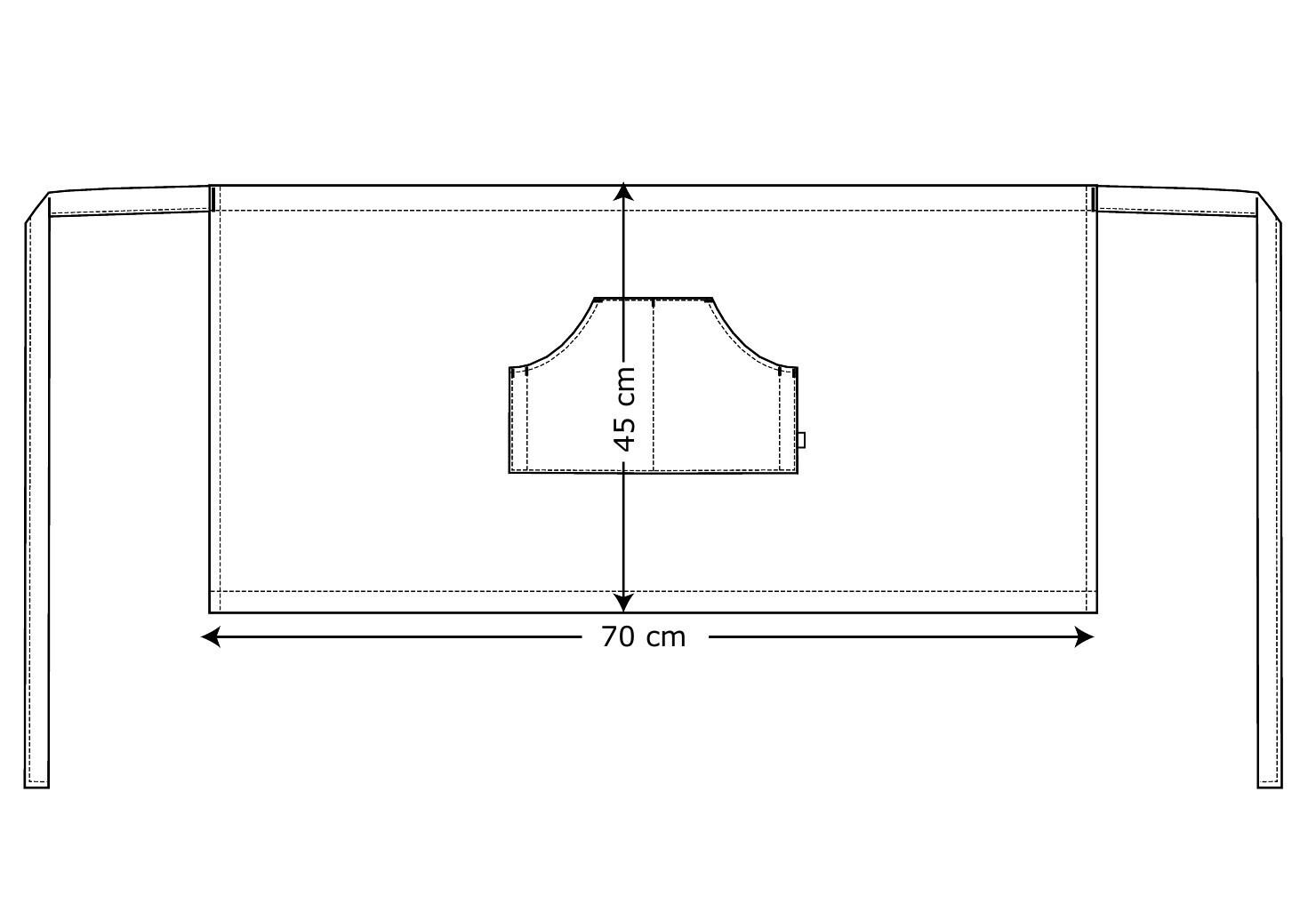 Kentaur 3007 pracovní číšnická zástěra do pasu černá s kapsou - velikost UX