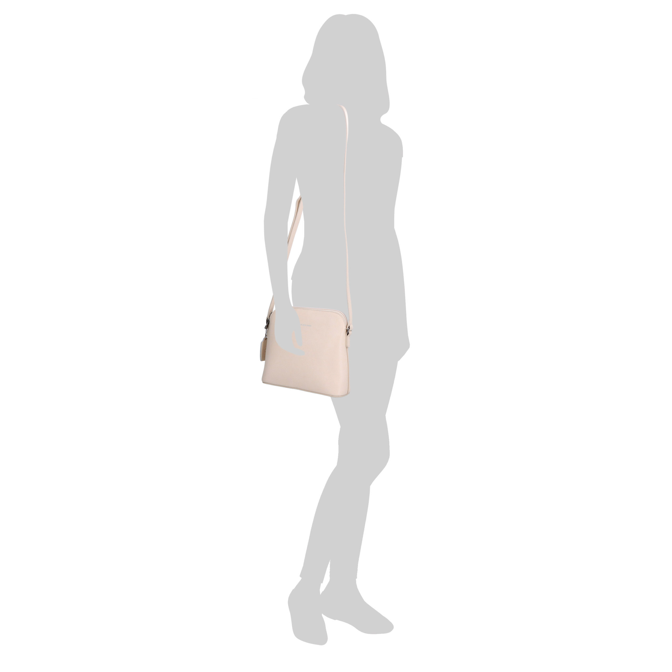 Kožená kabelka crossbody Noelia Bolger béžová NB 0064 BE