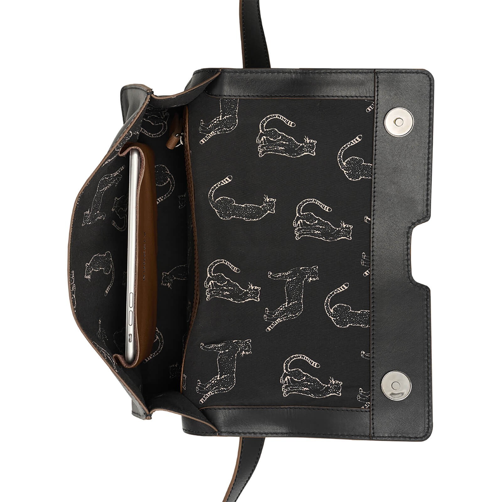 Dámská kožená crossbody kabelka Burkely Meghane - černá