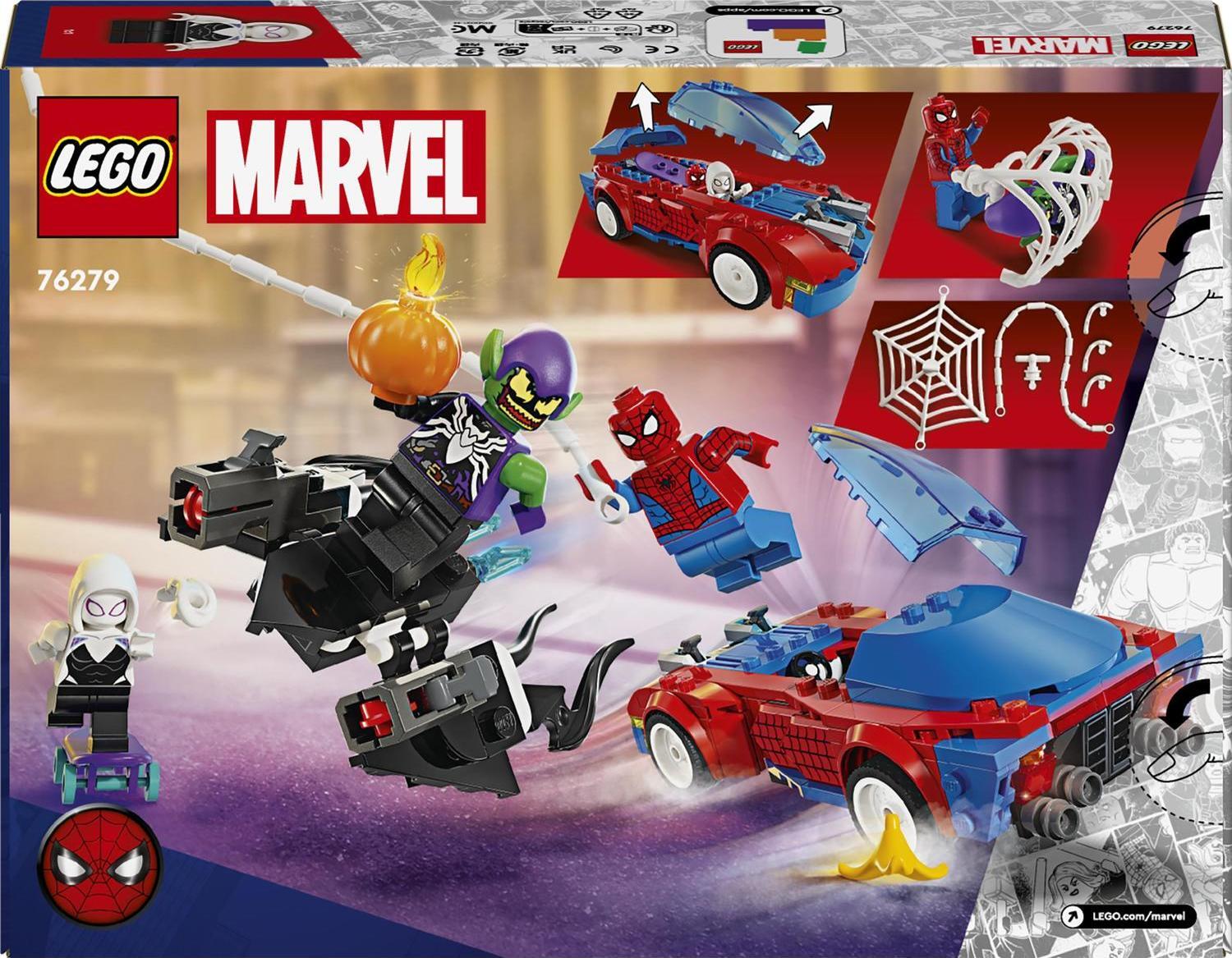 LEGO Marvel 76279 Spider-Manovo závodní auto a Venom Zelený goblin