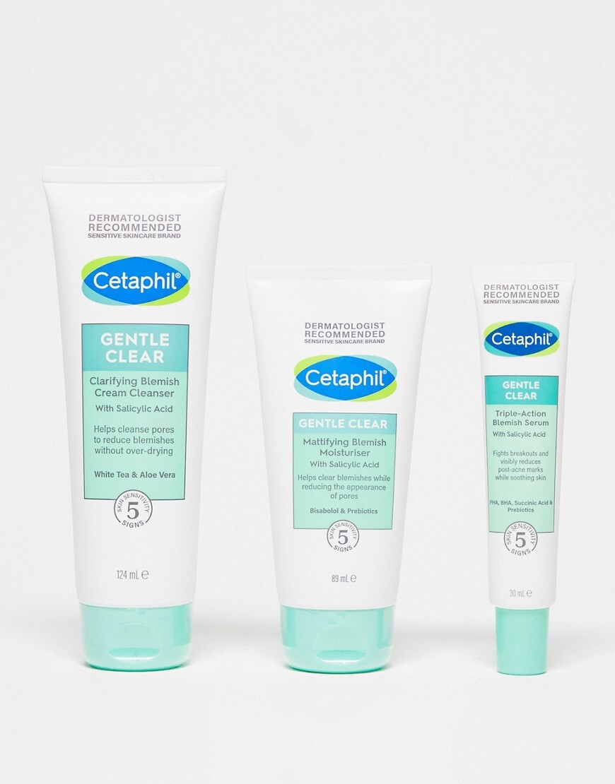 Cetaphil Gentle Clear 3 Step Routine Skincare Set for Blemish Prone ...