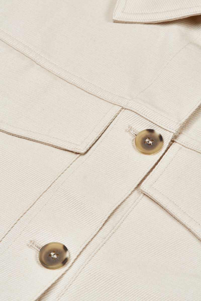 BUNDA GANT CROPPED LINEN BLEND JACKET SOFT OAT