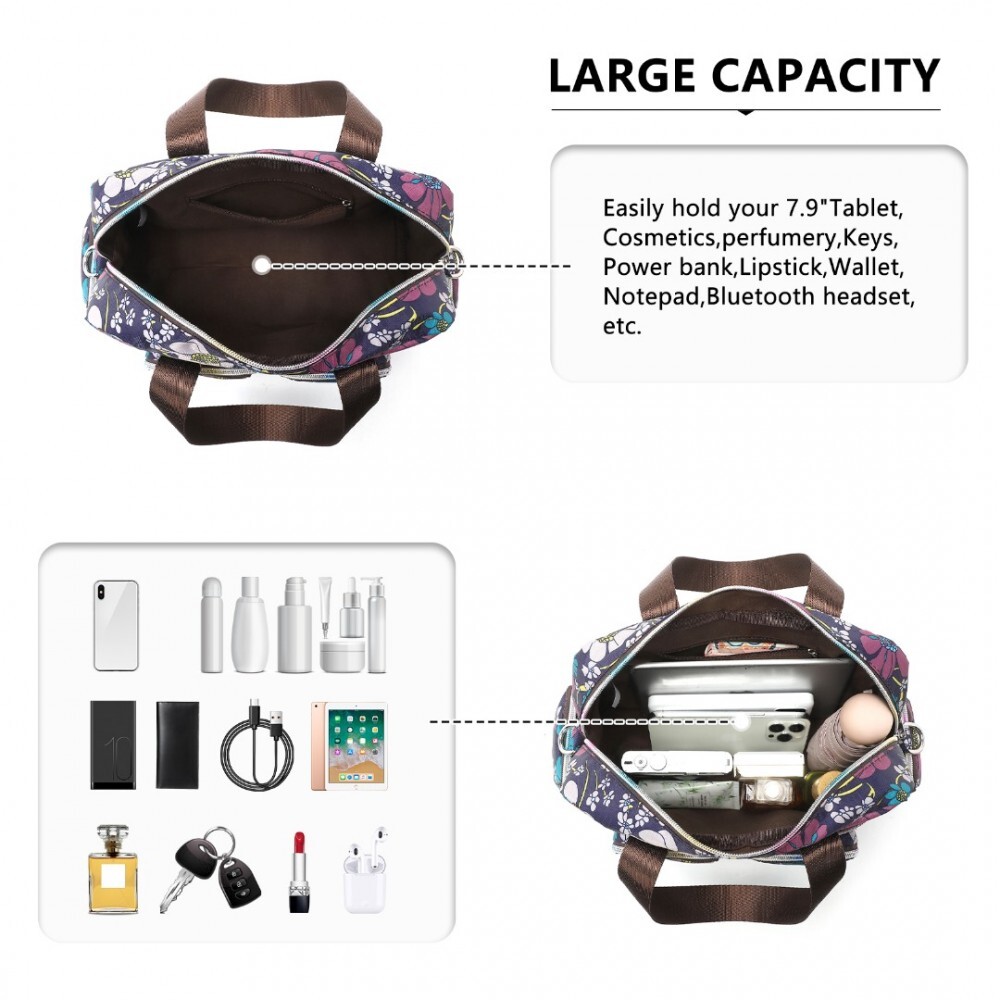 Miss Lulu Kabelka Water-Resistant Flowers Navy