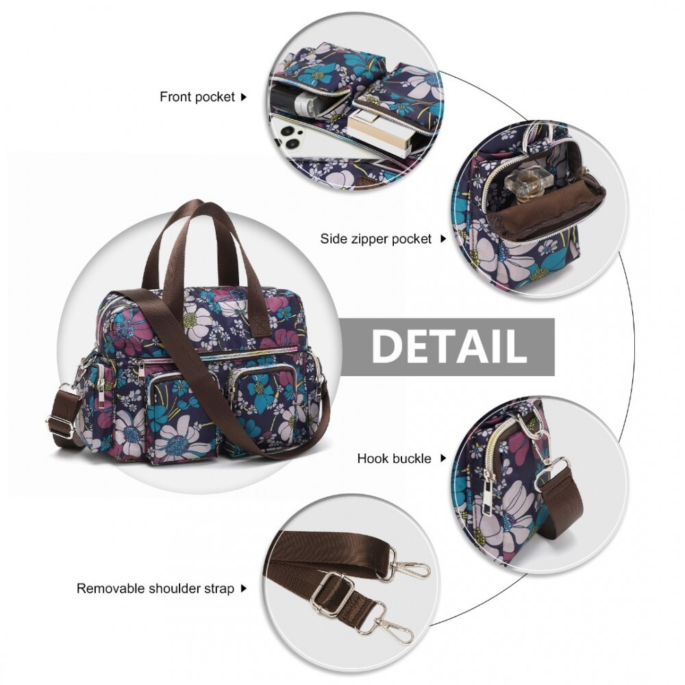 Miss Lulu Kabelka Water-Resistant Flowers Navy