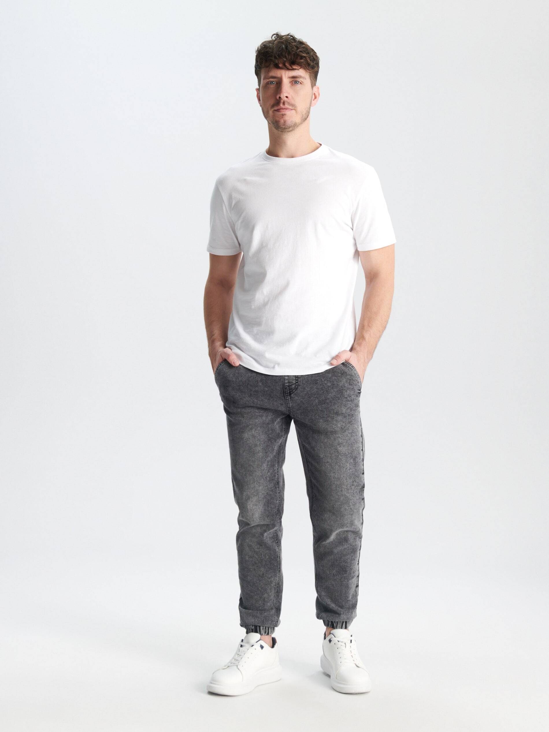 Sinsay - Džínové joggery - šedá