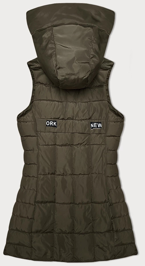 Dámská vesta v khaki barvě s kapucí S'West (B8226-11)