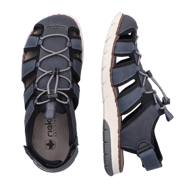 Pánské sandály v komfortním kulatém střihu Rieker 25246-14 modrá