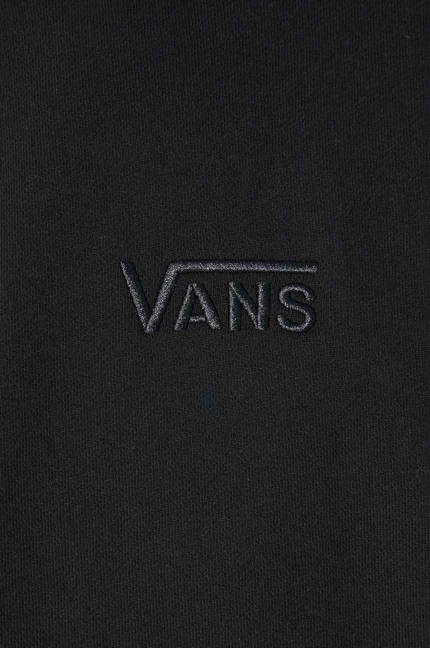 Bavlněná mikina Vans Premium Standards Crew Fleece LX pánská, černá barva, hladká, VN000GBWBLK1