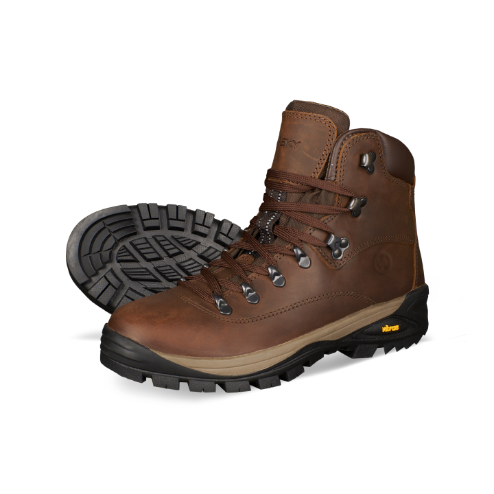 Vasky Monty Brown - Pánské kožené pohorky / turistické boty hnědé česká výroba ze Zlína