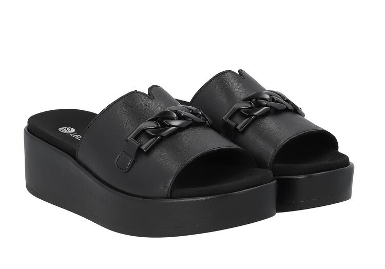 Dámské pantofle s řetízkovým detailem Rieker D1N51-00 černá