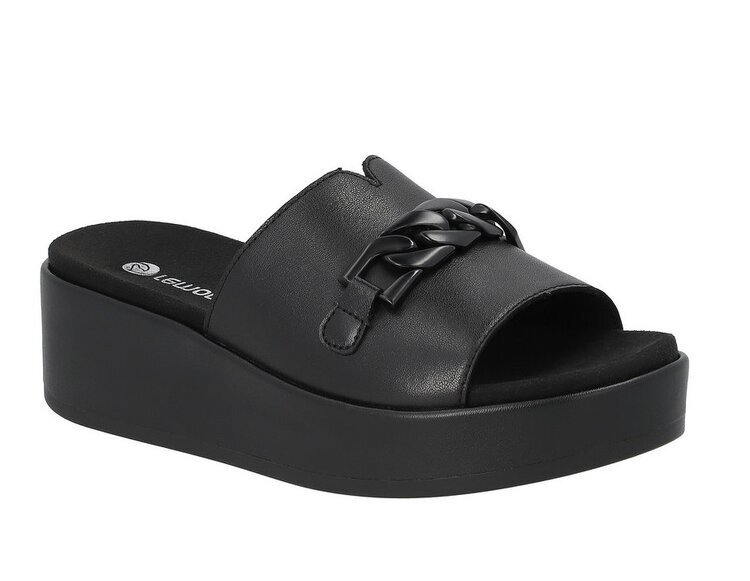 Dámské pantofle s řetízkovým detailem Rieker D1N51-00 černá