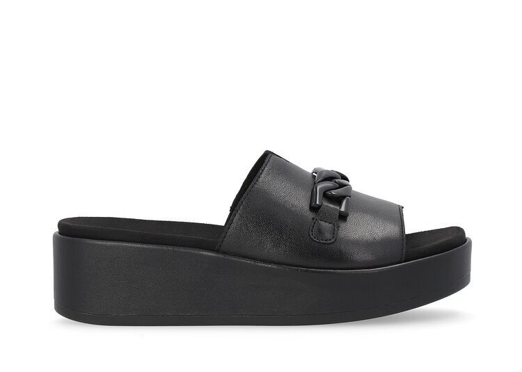 Dámské pantofle s řetízkovým detailem Rieker D1N51-00 černá