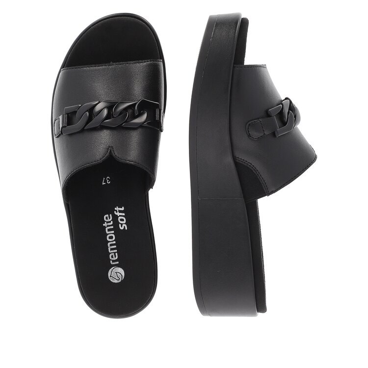 Dámské pantofle s řetízkovým detailem Rieker D1N51-00 černá