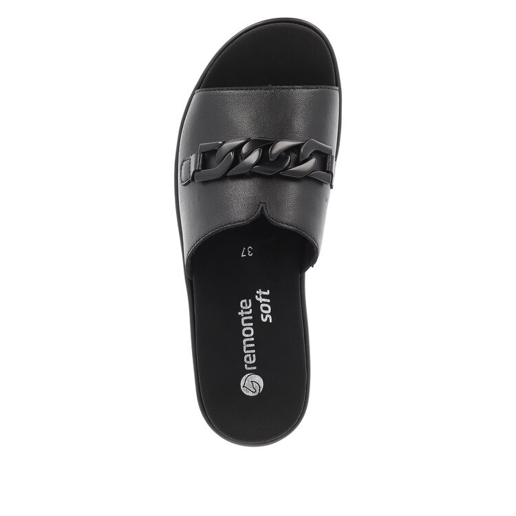 Dámské pantofle s řetízkovým detailem Rieker D1N51-00 černá